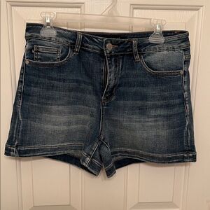 Judy Blue Striped Denim Shorts